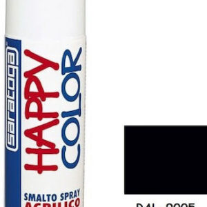 Saratoga Σπρέι Βαφής Happy Acrylic με Ματ Εφέ Μαύρο 400ml
